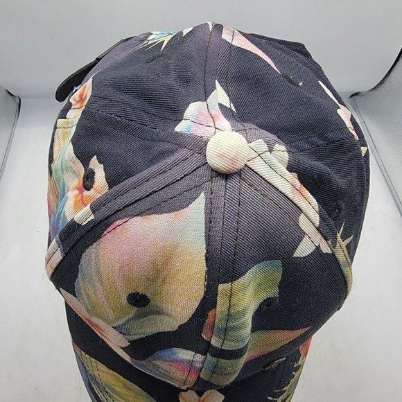 Chaos Floral Tat Cap Black Adjustable Outdoors Aloha Hawaiian Casual - Picture 6 of 9